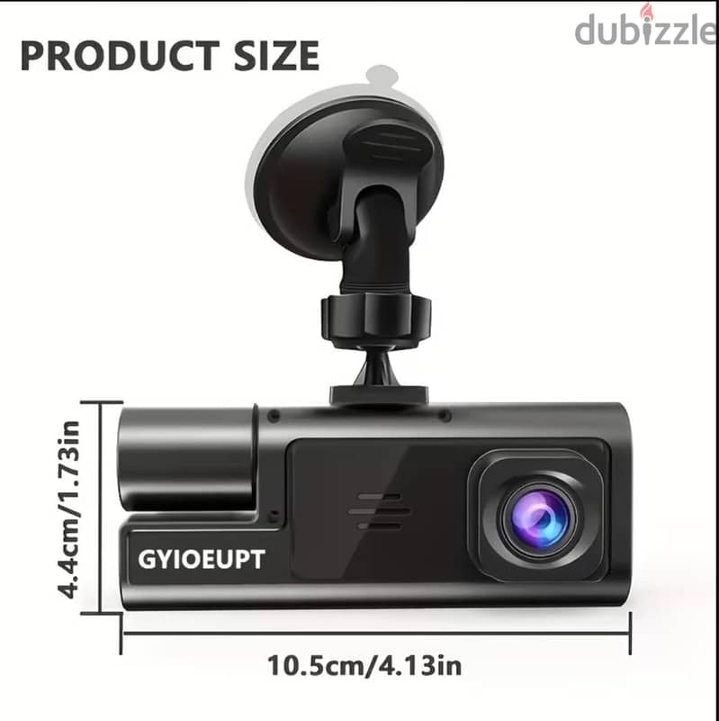 Dual-lens Dashcam, High-definition 1080P Front Camera 720P 1