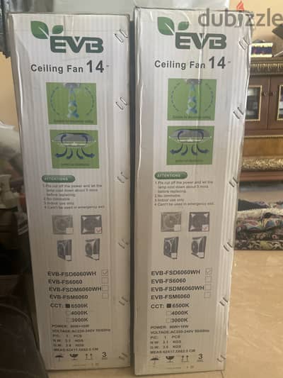 2 sets of ceiling fan brand new
