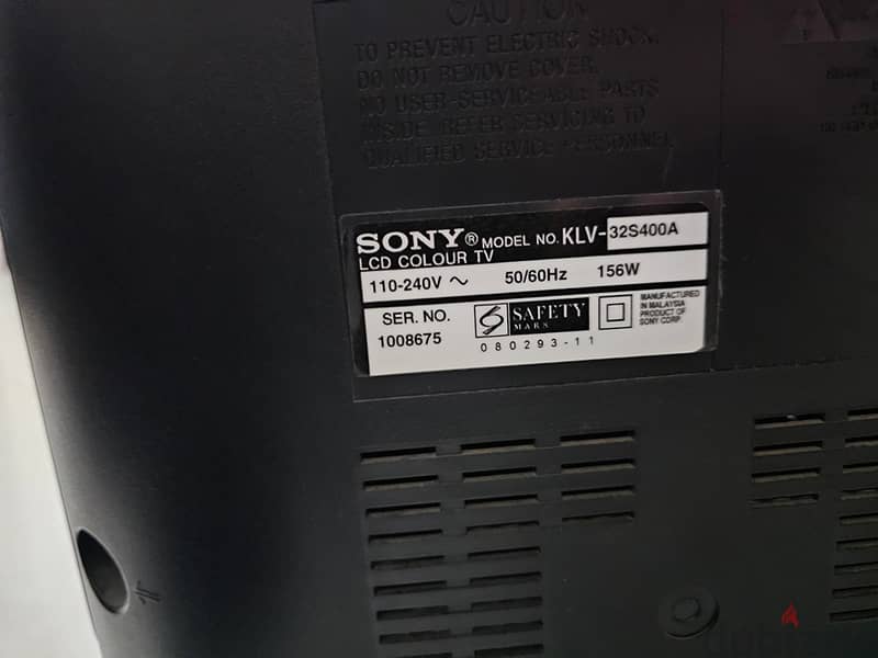 Sony KLV-328400A is a 32-inch BRAVIA LCD (No Remote) 1