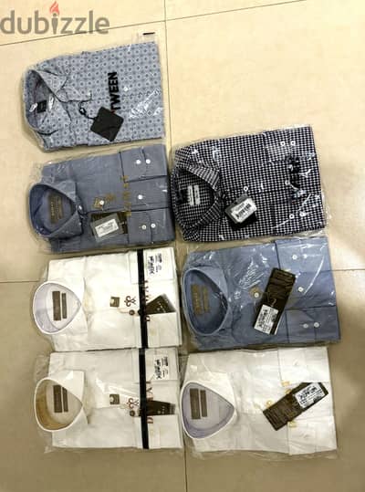 7 Brand New Men’s Shirts – Slim Fit, Size XS (Unused, Sealed)