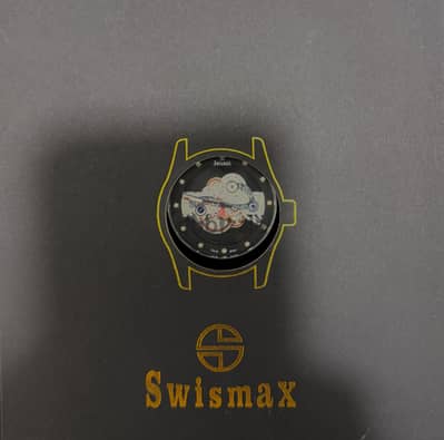 Swismax Face Gear Watch – Quartz – 2 Leather Straps with Box
