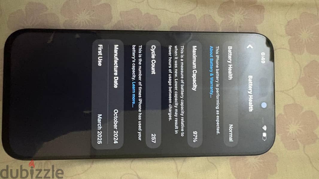 Apple iPhone 16 Pro Max 256GB color black 97% Bettery Health With Box 8