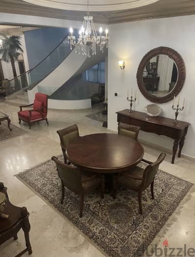 Dining table + buffet table + mirror