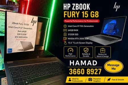 HP ZBook Fury 15 G8 | i9 11th Gen | RTX 3000 6GB with touch screen
