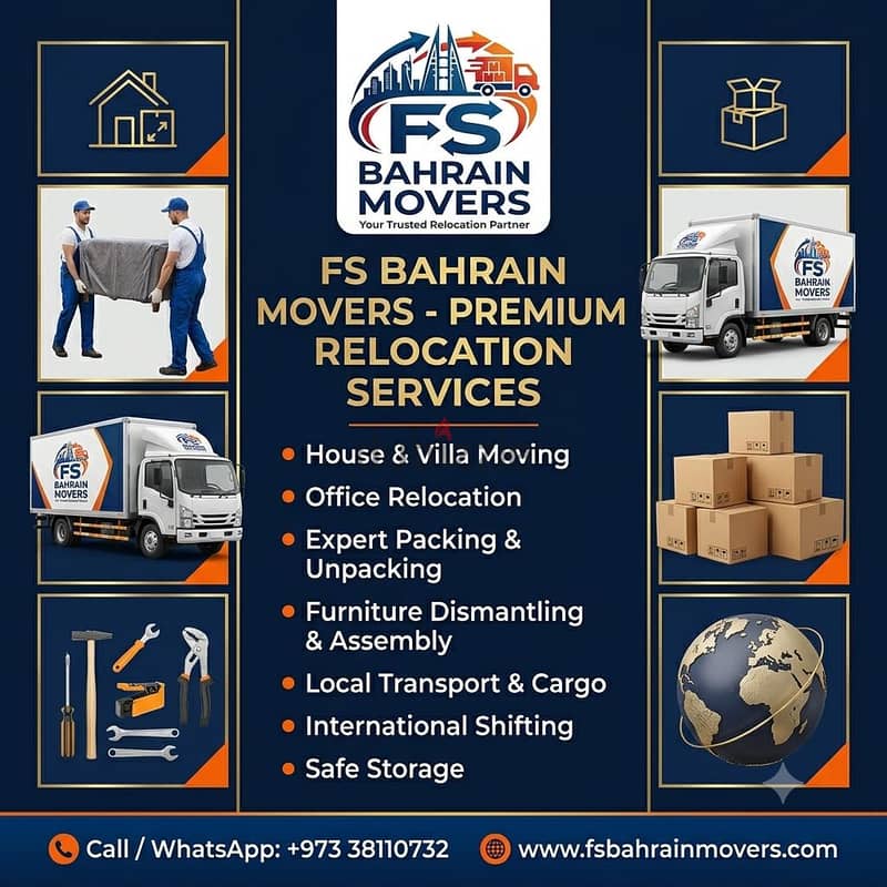 FS BAHRAIN MOVERS -House Villa & Office Relocation Services in Bahrain 1