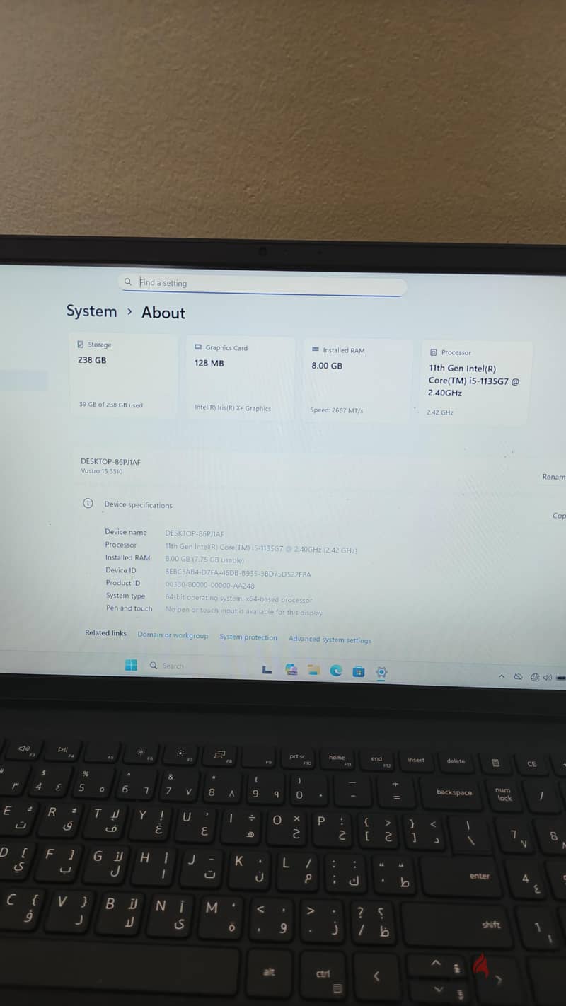 Dell i5 11th gen in good condition for sale 3
