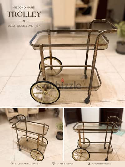 Vintage Two-Tier Serving Trolley – Pre-Owned