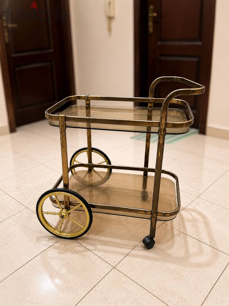 Vintage Two-Tier Serving Trolley – Pre-Owned 3
