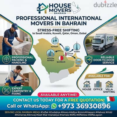 Bahrain Expert House movers service 3693 0896