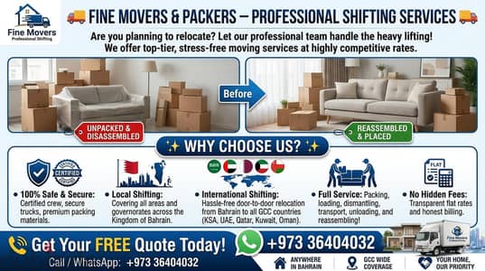 Bahrain Mover's Packer's Shifting Room Flat's Items