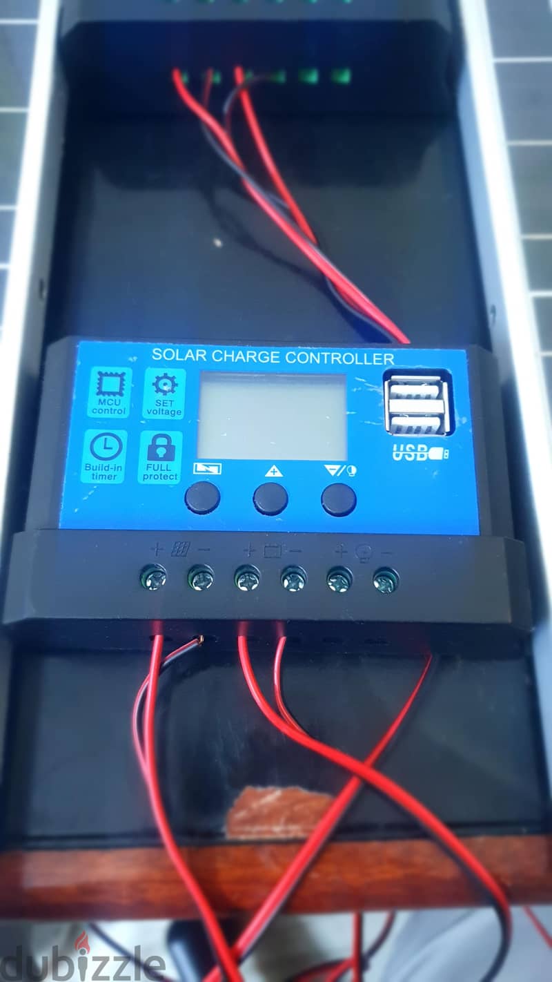 12V Solar Panel Kit 10W-20W PWM Charge Controller Battery Charger USB 2