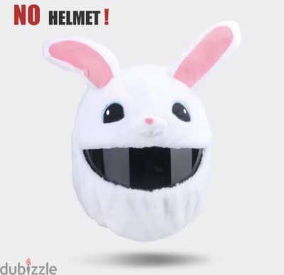 Fluffy Rabbit Helmet Cover