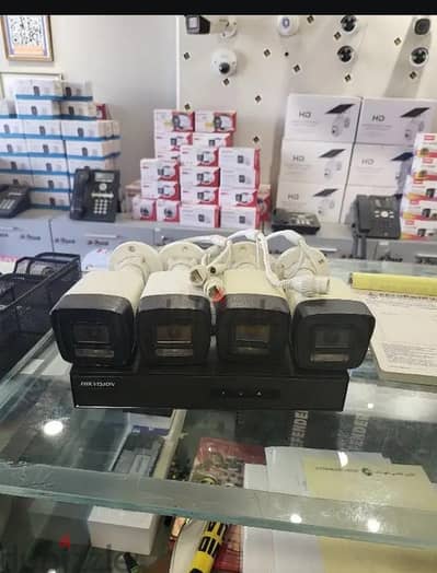 للبيع 4 كيمرات نظام ip mp من شركة هكفجن