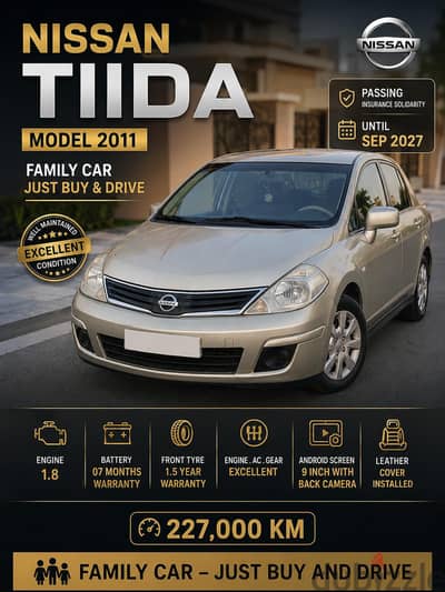 Niissan tiida car 2011 for sale