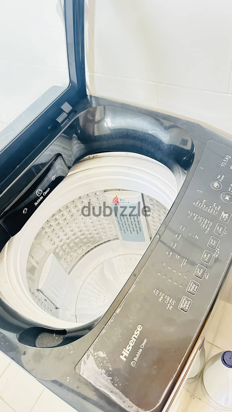 Hisense top load washing machine 10.5 kg barely used 1