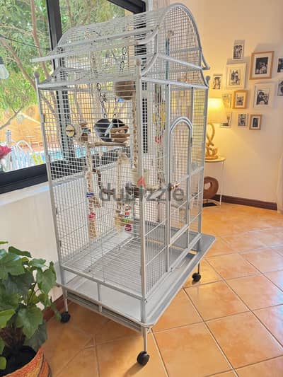 Large Parrot Cage with Stand, Toys & Accessories/