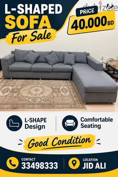 L-SHAPE SOFA FOR SALE