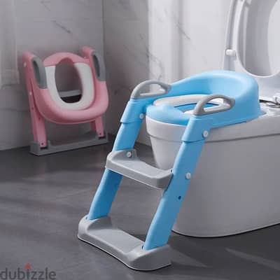 Toilet seat with ladder