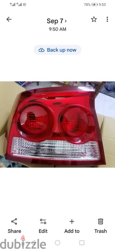 Dodge charger 2009 L Back Light
