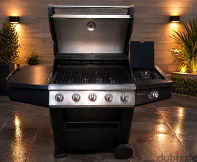 BBQ gas system 5 burner with one stove