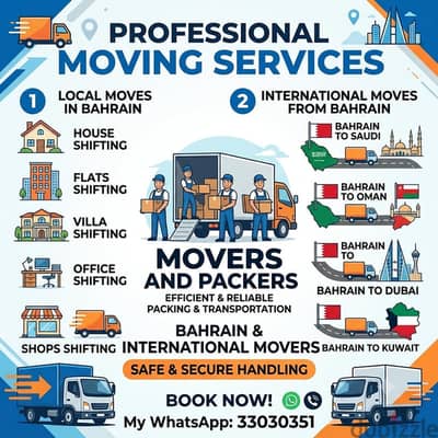 House shifting Bahrain Mover Packer Villa flat shifting