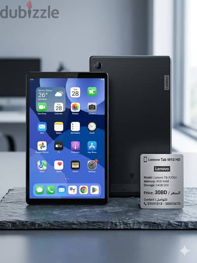 Lenovo Tab M10 HD Model Lenovo TB-X306V 4Gb 64GB