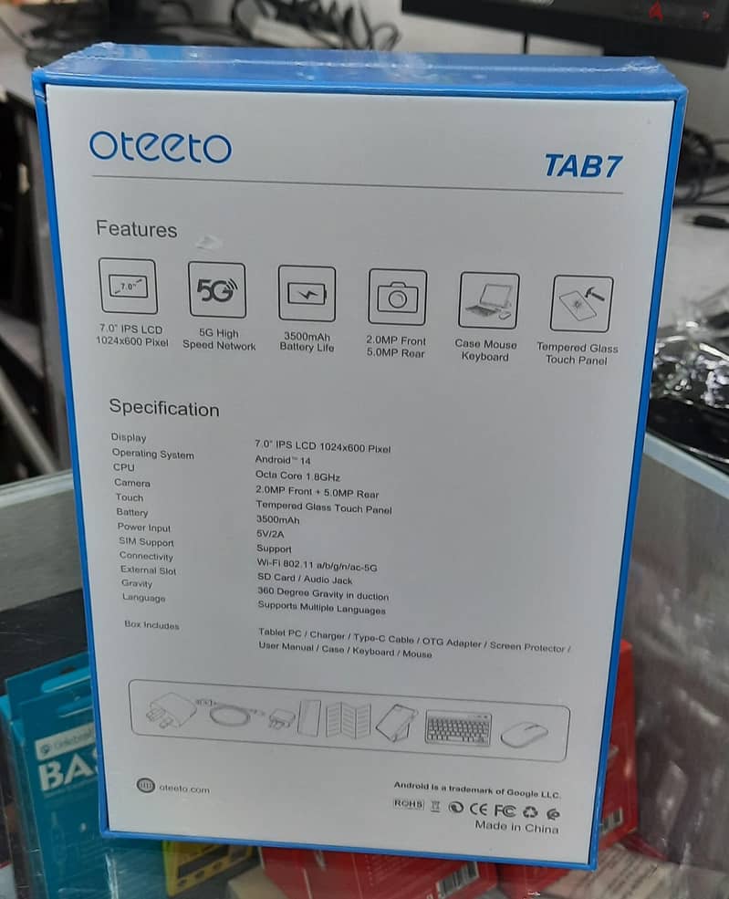 Special Offer New Smart 5G Tab 7 With Keyboard & Mouse 8GB RAM+256GB 2