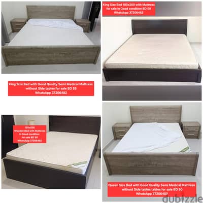 Variety of Bed with mattress and other items for sale with Delivery
