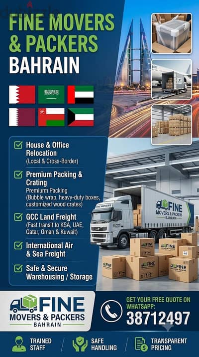 Fine shifting villa room flats service all bahrain