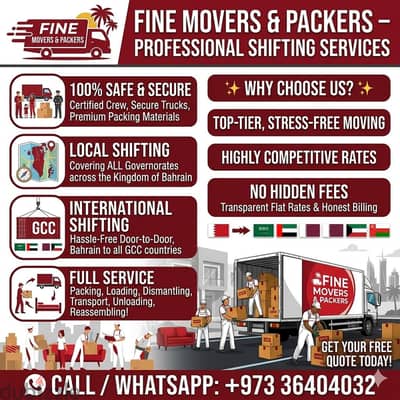 ​ Fine Movers: Professional Shifting Services ​Whether you are movin