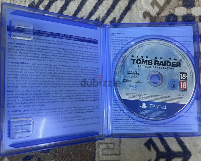 RISE OF THE TOMB RAIDER PS4 CD IN GOOD CONDITION WORKS PERFECTLY 2