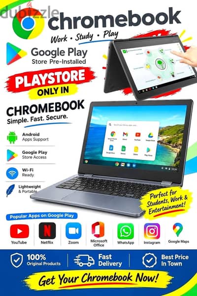 chromebook with box 30 bhd only