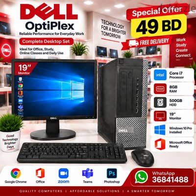 Dell Core i7 Desktop 8GB Ram 500 GB HDD Intel Graphics Call/36841488