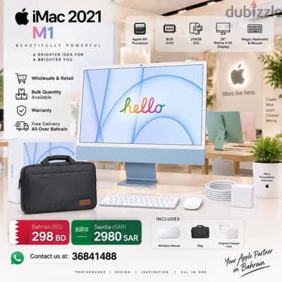 Apple IMAC 2021 M1 Ram 8GB SSD 256GB 24" Retina 4.5K Display -39841488