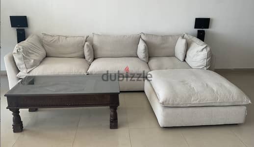 Danube Napoleon Modular Sofa Set + Ottoman - European Expat Owned