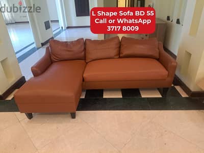 L shape Sofa and other household items for sale with delivery