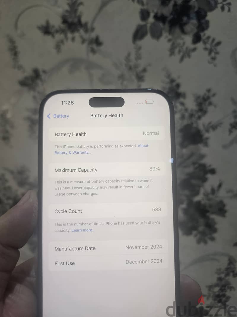 iPhone 16PM 256GB   89% Screen changed GX 220BD 5
