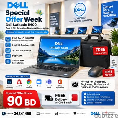 Dell Core i5 8th Gen 5400 Laptop 8GB Ram 256GB SSD Call-36841488