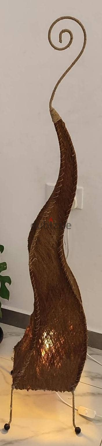 Handcrafted Balinese Bohemian Flame Floor Lamp (Made in Indonesia) 3