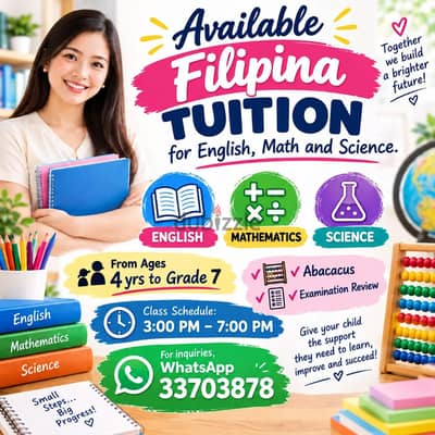 Filipina Tuition Available!!!