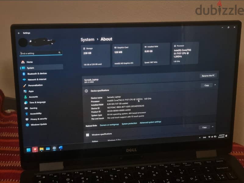 Dell XPS 9365 13 inch folding laptop 1
