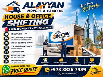 Movers packers Bahrain Villa Apartment Flat store Relocation etc