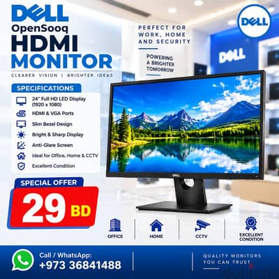 DELL 24" FULL HD LED HDMI MONITOR