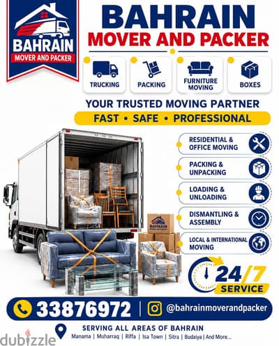 Bahrain Mover and Packer Furniture House Office Flat Villa Pack & Move
