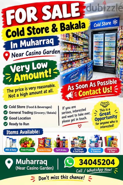 COLD STORE FOR SALE