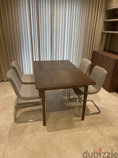 4 IKEA LUSTEBO Dining Chairs – Brand New