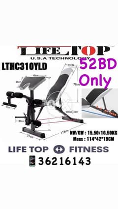 Fitness & Body Building Fitness Equipment Sit Up Benches Workout Bench 0