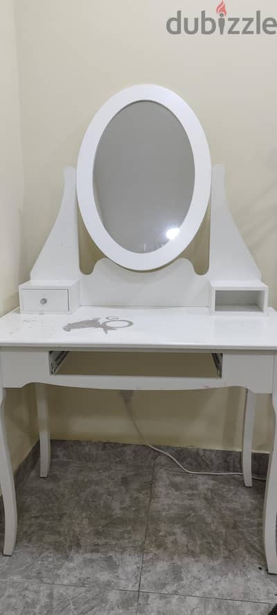 Bed , Table  with chair and dressing table