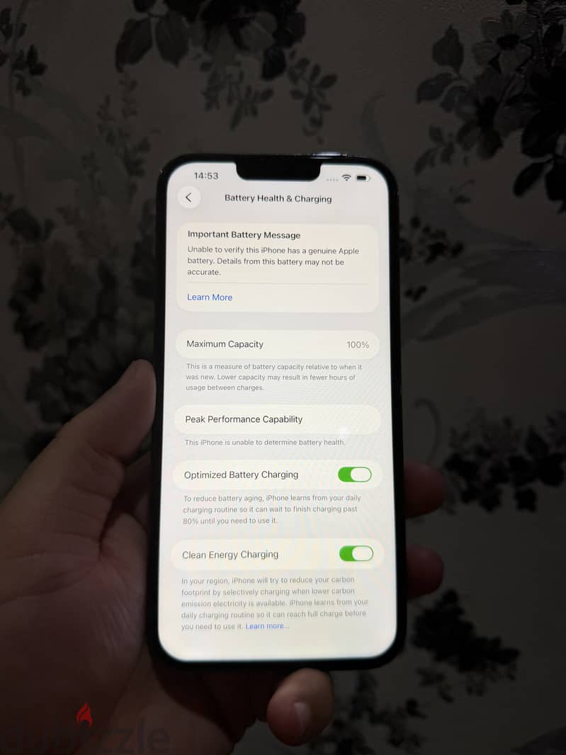 iPhone 13 Pro Max Blue|  256GB 100% - Screen changed 13Blue - ازرق 5