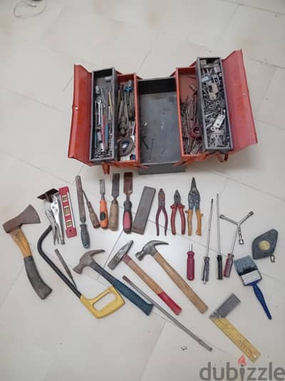 Carpentery tools with toolbox
